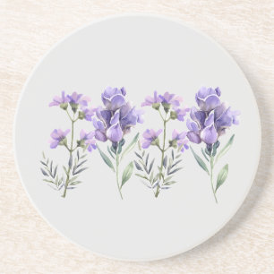Französisches Lavendel-Wasserfarbmuster Getränkeuntersetzer