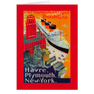 Französisches Linienreiseposter, Havre nach Plymou