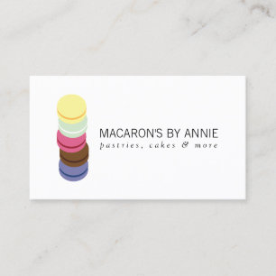 FRANZÖSISCHES MACARON STACK-LOGO für Bäckerei, Kon Visitenkarte