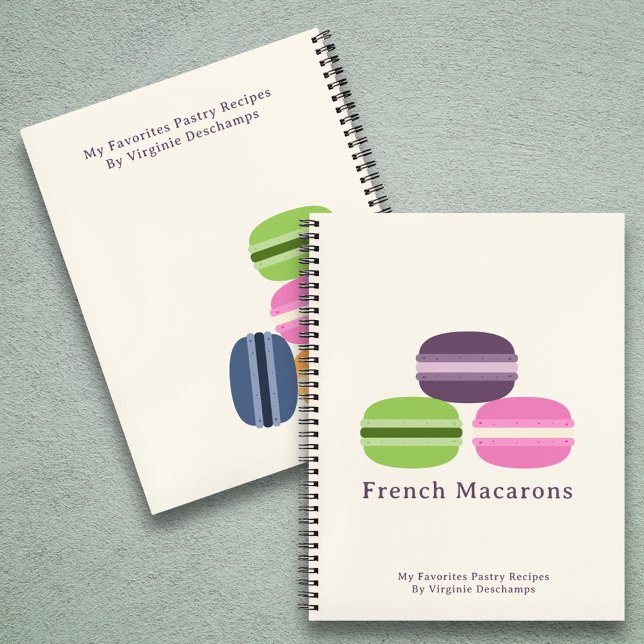 Französisches Macarons-Rezept-Notebook Notizbuch (French Macarons Recipes Notebook)