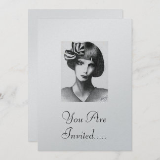 Französisches Mädchen Einladung