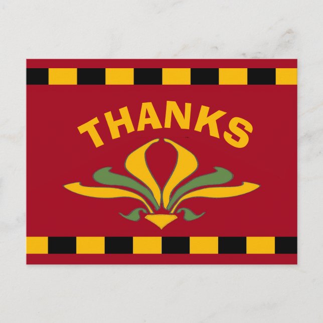 Französisches Marktzeichen, DANK, Postkarte (Vorderseite)