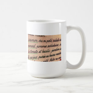 Französisches Menü Tasse