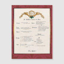 Französisches Menü Urlaub Kühlschrank Dekoration M