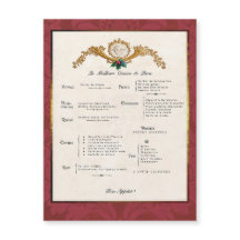 Französisches Menü Urlaub Kühlschrank Dekoration M