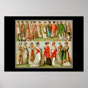 Französisches Mode Vintage Plakat