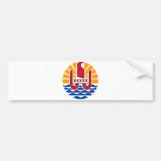 Französisches offizielles Wappen des Polynesiens Autoaufkleber