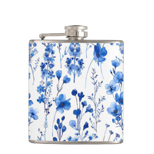 Französisches Papier-Wildblumen-Musterdesign-98186 Flachmann