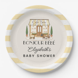 Französisches Paris-Café Bébé Geschlechtsneutrale  Pappteller