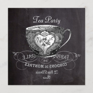 Französisches Party für Teekatalysator Einladung