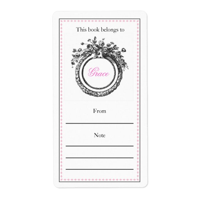 Französisches Personalisiertes Buchzeichen (Vorne)