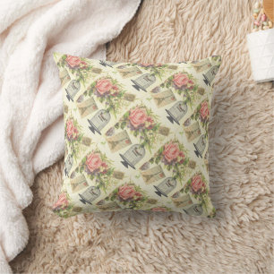 Französisches Pink Thema Vintage Paris Kissenbezug Kissen