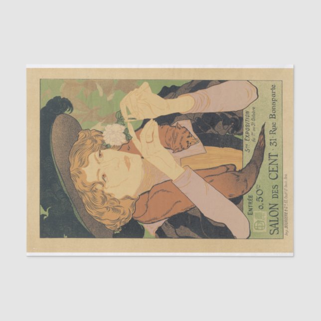 Französisches Poster Seidenpapier (Vorderseite)