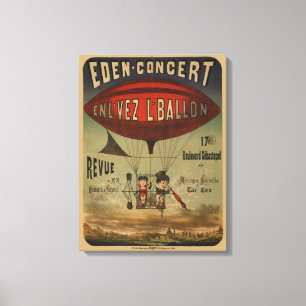 Französisches Poster von zwei Künstlern in der Luf Leinwanddruck