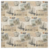 Französisches Postkarten-Paris-Gewebe