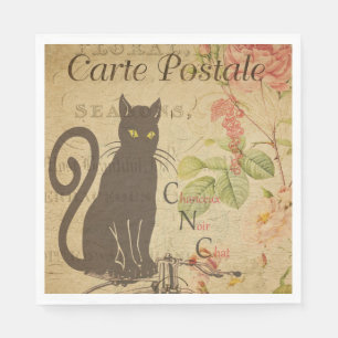 Französisches Postkartenpapier Napkin Serviette