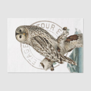 Französisches Postzeichen für Vintage Vogelbaum Seidenpapier