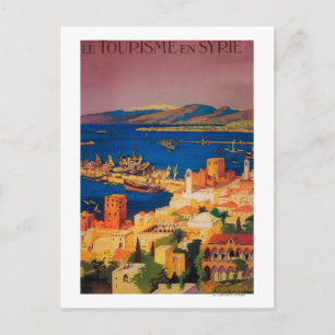 Französisches Reiseplakat, Touren durch Syrien Postkarte