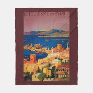 Französisches Reiseplakat, Tourismus in Syrien Fleecedecke