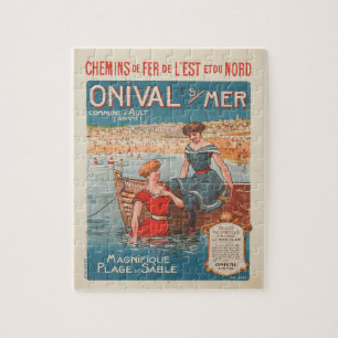 Französisches Reiseposter Seaside Sailor Ladys Puz Puzzle
