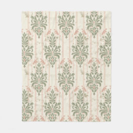 Französisches Retro-Damask-Streifenmuster – Vintag Fleecedecke
