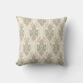 Französisches Retro-Damask-Streifenmuster – Vintag Kissen