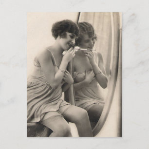 Französisches riskanteres Vintage-Foto Postkarte