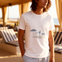 Französisches Riviera-Küsten-T-Shirt