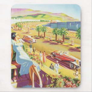 Französisches Riviera-Plakat Mousepad
