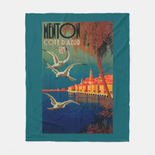 Französisches Riviera-Reise-Plakat # 1 Fleecedecke