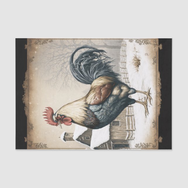 Französisches Rooster Seidenpapier (Vorderseite)