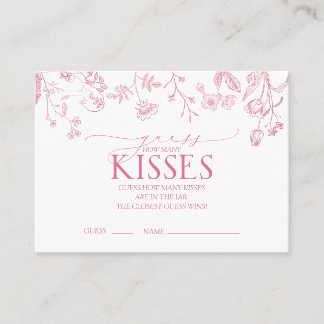 Französisches Rosa Viktorianisches Brautparty Begleitkarte (Vorderseite)