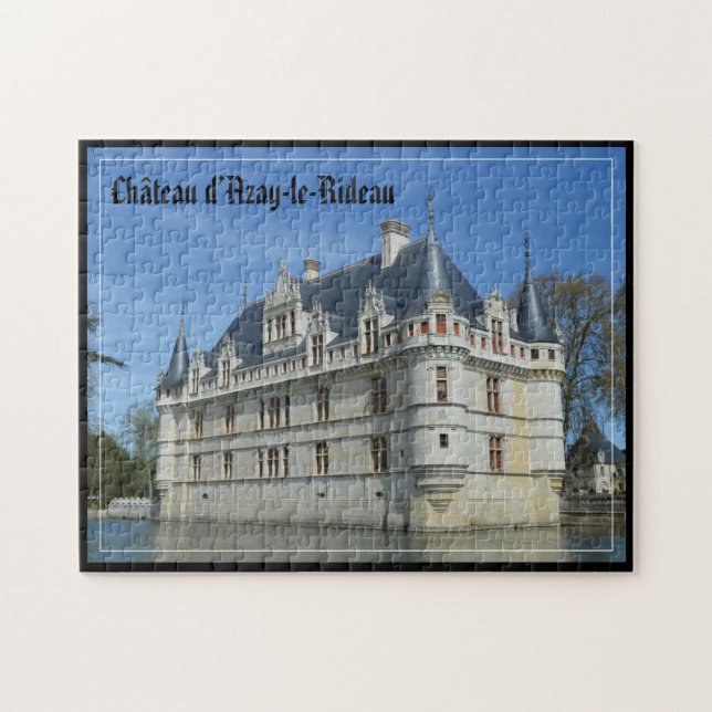 Französisches Schloss - Schloss Azay-le-Rideau Puzzle (Horizontal)