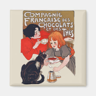 Französisches Schokolade Party Steinlen Art Magnet