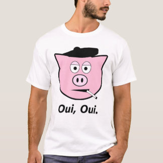 Französisches Schwein. Oui, oui. T-Shirt