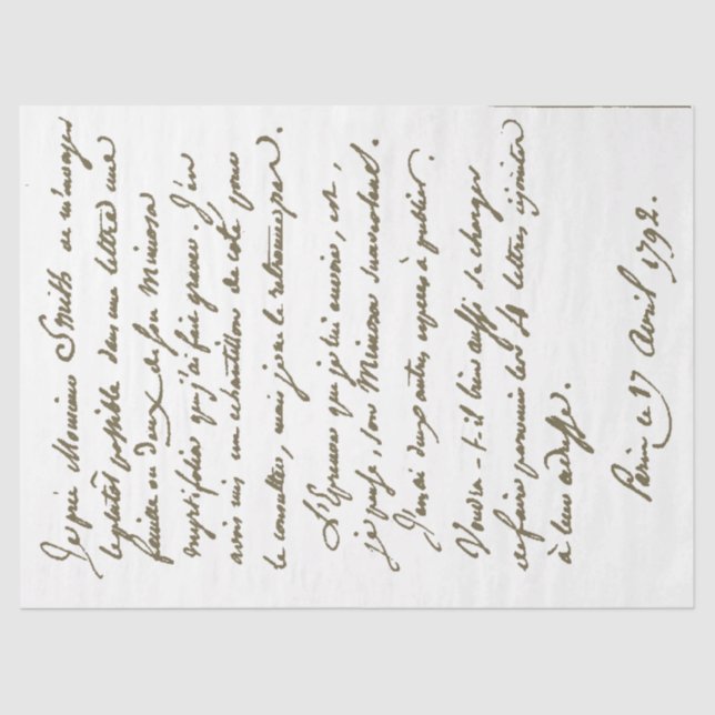 Französisches Script Vintag Letter Botany Decoupag Seidenpapier (Vorderseite)