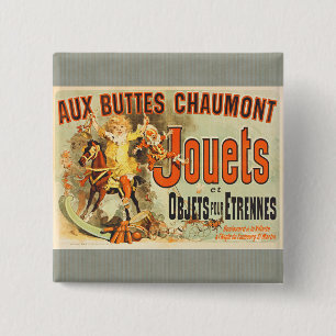 Französisches Spielzeug Joets Freunde Vintage Post Button