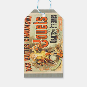 Französisches Spielzeug Joets Freunde Vintage Post Geschenkanhänger