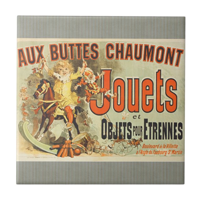 Französisches Spielzeug Joets Friends Vintage Post Fliese (Vorderseite)