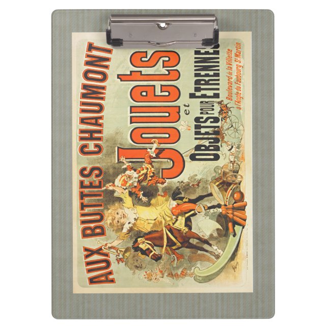 Französisches Spielzeug Joets Friends Vintage Post Klemmbrett (Vorderseite)