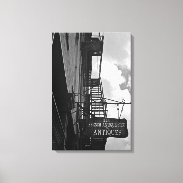 französisches Symbol für antike Geschäfte Leinwanddruck (Vorderseite)