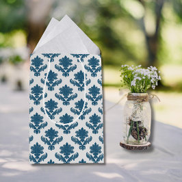 Französisches Tapestry Blue White Mittlere Geschenktüte