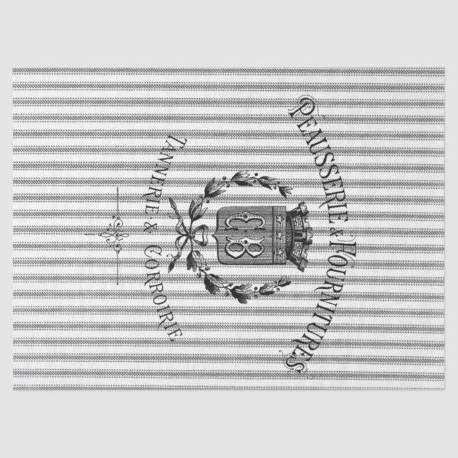 Französisches tickendes Seidenpapier - Schwarzes (Vorderseite)