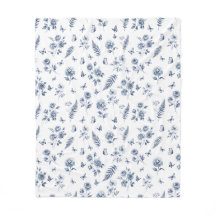 Französisches Toile de Jouy Blaues Muster Chinosei