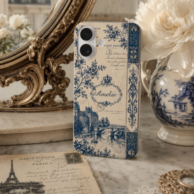 Französisches Toile-Monogramm  Case-Mate iPhone Hülle (Von Creator hochgeladen)
