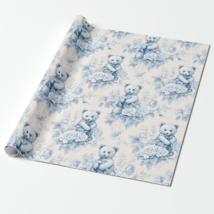 Französisches Toilettenpapier mit Blumenmuster und Geschenkpapier