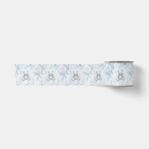 Französisches Toilettenpapier mit Blumenmuster und Satinband