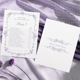 Französisches viktorianisches Lavendel-Brautparty-