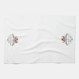 Französisches Vintage-Label mit Rosen Geschirrtuch