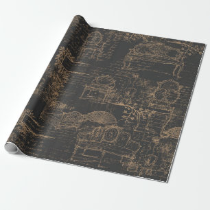Französisches Vintage-Möbel-Dekorationspapier Geschenkpapier